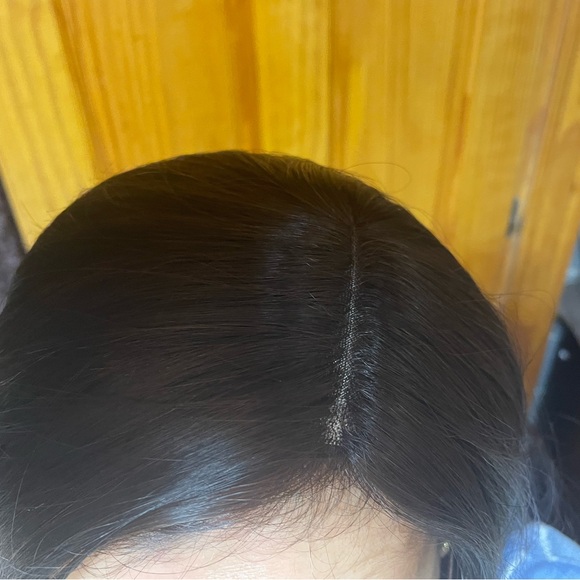 7"X8" COURTNEY | MONO PART | LEFT PART REMY HUMAN HAIR topper - Picture 3 of 9